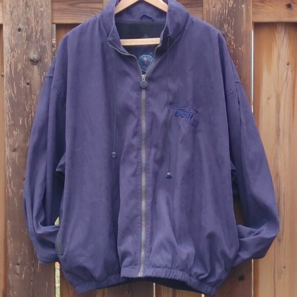 Vintage Bell Canada Employee Jacket Bomber Coat XL Embroidered Full Zip Wind 🍁 - Picture 2 of 16